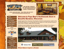 Tablet Screenshot of papabearsnorthwoods.com